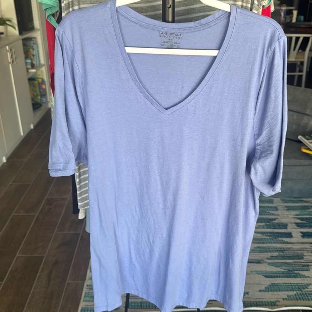 Lane Bryant Cornflower Blue Perfect Sleeve Tee 18/20